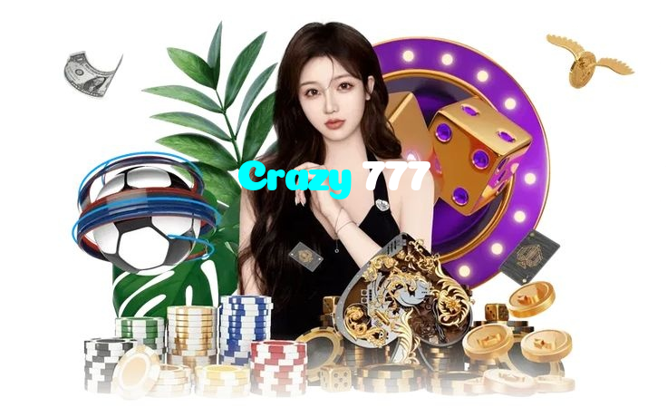 Crazy 777 casino presented on mobile device in Pakistan with slots and live games